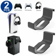 2PC Headphone+Controller Stand Bracket Holder Hanger Mount for PS5/Xbox Series X