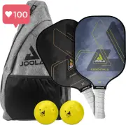 JOOLA Essentials Pickleball Paddles Set, Includes 2 Paddles, 2 Balls, Carry Bag