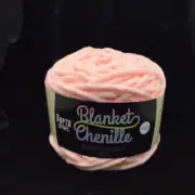 Blanket Chenille - Blanket Polyester Wool 80m - 100g - Solid Baby Pink
