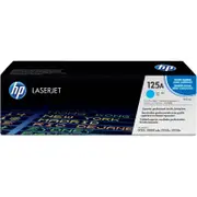 HP 125A Cyan Toner Cartridge  1400 Pages  Single Pack