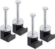 Swpeet 4 Sets Universal Truck Tool Box Mounting Kit, Aluminum Alloy J Hooks Crossover with Screws and Washers Assortment Kit, Tie Downs Upgraded Pickup Truck Tool Box Fixing Supplies for Crossover Tool Box
