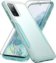 [Asuwish] Phone Case for Samsung Galaxy S20 FE 5G 6.5 inch with Screen Protector Cover and Slim Thin Hybrid Full Body Protective Cell S 20 EF UW S20FE5G S20FE 20S S2O Fan Edition 4G G5 Women Men Green
