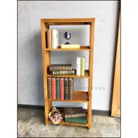 在飛比找蝦皮購物優惠-全實木書架 柚木書架 開放式四層展示櫃 實木書櫃書架書櫥 二