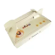 10 Pack Cake Box Set Cardstock Printed Partitioned Interior for Macarons Pastrie