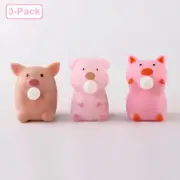 3 x Squishies Pig Toy Cute Soft Animal Stress Relief Sensory Kids Anxiety Kawaii