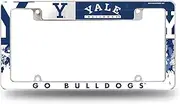 Rico Industries NCAA Yale Bulldogs Primary 12" x 6" Chrome All Over Automotive License Plate Frame for Car/Truck/SUV