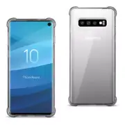 Reiko Samsung Galaxy S10 Clear Bumper Case with Air Cushion Protection in Clear