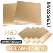 H62 Brass Sheet Plate Guillotine Offcuts, Various Multiple Sizes 0.3-1.5mm Thick