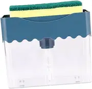 FONDOTIN Liquid Doser for Soap Dish Soap Dispenser Sponge Holder Box Dishwashing Soap Large Capacity No Dripping Easy to Cle