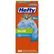 Hefty Trash Bags for the Recycling Bin - Blue 13 Gallon 60 Count
