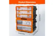 HORUSDY 5-Drawer Tool Storage Cabinet Organizer Bin Divider Transparent Workshop