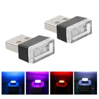 在飛比找蝦皮商城優惠-1 個 USB LED 迷你無線汽車內部照明氛圍燈配件通用