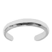 Sterling Silver High Polish Cuff Style Adjustable Toe Ring
