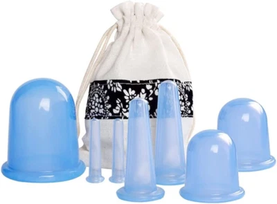 7Pcs Silicone Cupping Therapy Sets,Body and Face Massager,Vacuum Cupping,Anti Ce