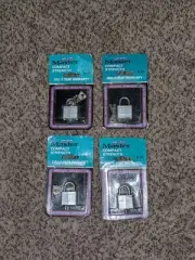 Master Lock Padlock No 10-D 5/8" L X 0.18" D Shackle Vintage NOS Lot Of 4