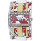 Guess Women's Watch Classic White, Red and Green Dial Leather Strap W95266L1