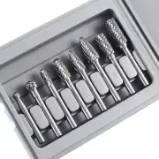 8pcs Double Cut Tungsten Steel Carbide Rotary Burr Die Grinder Shank Bit Set