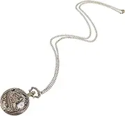 [LIFKOME] Vintage Pocket Watch Watches Bill Plush Quartz Pocket Watch with Chain Fob Electronic Pocket Watch Super Watch Cases for Men Digital Watch Retro Decor Number Necklace Alloy