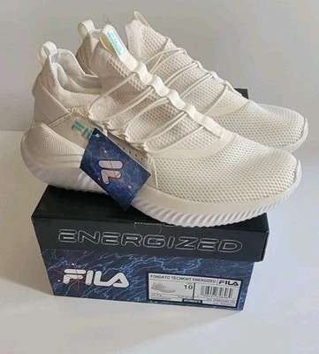 Fila Fondato Techknit Energized Women’s Running Shoes Cream White Aruba Size 10