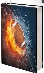 Football Stretchable Book Cover Fits Most Hardcover Textbooks up to 9x11