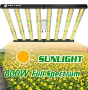 Phlizon 800W Foldable LED Grow Light 240W Dimmable Full Spectrum Optimal LED Kit