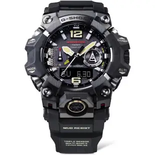 【CASIO 卡西歐】G-SHOCK Master of G 太陽能電波雙顯多功能藍芽手錶(GWG-B1000-1A)