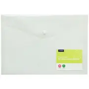 J.Burrows Recycled Button Document Wallet Clear