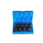Action 698420801 - Impact Socket Set 1/2" Drive 4-Point Male Plug - 8 Piece Metric