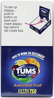 TUMS Extra 750 Assorted Fruit Flavors 12 Rolls (Assorted Fruit)