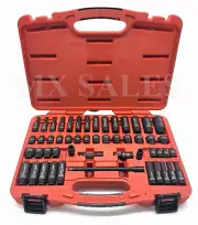 1/4" Drive SAE & Metric Deep & Shallow 51pc Impact Socket Adapter Reducer Set