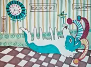 Shetland Sheepdog POP Art Print Artist KSams 11x14 Sheltie Stupid Martini Tricks
