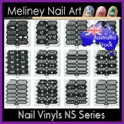 NS Nail art vinyl stencil stickers Manicure Decals sheet Vinyls Stencils pattern