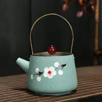 在飛比找ETMall東森購物網優惠-新中式紫砂復古家用手繪蓋碗茶壺