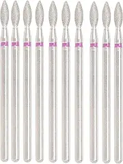 50pcs Flame Nail Drill Bits Set,Manicure Tools,Carborundum Cuticle Remover Bits Kit Perfect Polishing Nail Drill Sets for Salon Beginner Novice