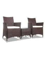 [Gardeon] 3 Piece Wicker Outdoor Furniture Set