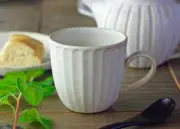 kinari Shinogi Round Mug – Handmade Japanese Ceramic Mug,Mashiko-yaki,Wakasama