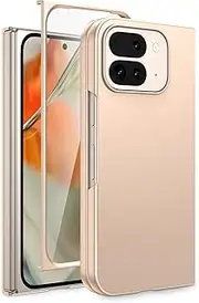 [RUNGOS] Slim Fit Case for Google Pixel 9 Pro Fold with Built-in Screen Protector, Wireless Charging, Raised Camera Protection, Durable & Protective, Pink