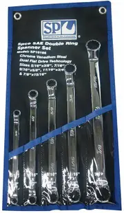 SP Tools SP10185 - Ring Spanner Set - 5 Piece SAE 40 Deg. Offset