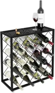 CARLA HOME Freestanding Metal Wine Rack for 25 Bottles