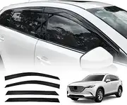 OAD4X4 Weathershields Compatible with Mazda CX9 2016-Onwards, Injection Weather Shields Window Visors Wind Deflectors Sun Rain Guard 4PCS Set