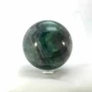 Green Purple Fluorite Crystal Sphere 62mm Fluorspar Crystal Energy