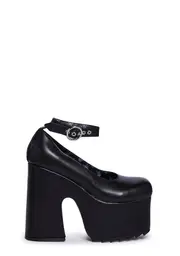 [Lamoda] Power Trip Chunky Platform Heels - Black
