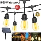 Solar Powered String Lights 15 LED 48FT Bulb Lamps Wedding Party Garden Outdoor
