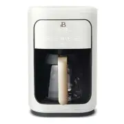Drew Barrymore 14-Cup Programmable Drip Coffee Maker, Touch Display, White Icing