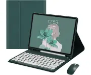 IPad Keyboard Case with Mouse Color Keyboard Retro Round Key Caps