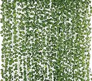 Yatim 78-Ft 12 Pack Silk Artificial Ivy Vines Leaf Garland Plants Hanging Wedding Garland Fake Foliage Flowers Home Kitchen Garden Office Wedding Wall Decor