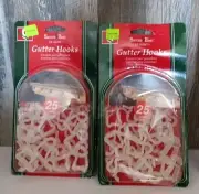 Vtg. 90's Santa’s Best 2- 25 ct. Universal Gutter Hook Clips /Shingle - NOS