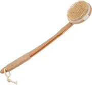 BCOATH Long Handle Shower Brush for Back Cleaning Detachable Body Scrubber Comfortable Exfoliating Bath Brush for Seniors Disabled Durable Safe Bathing Accessory