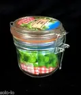 6 x Glass 230ml Storage Jars Herb Spice Jar Canister Wt Metal Clip Rubber seal