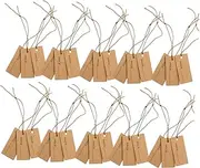 HAPINARY 100Pcs Paper Jewelry Price Tags with Elastic Rope for DIY Crafts Present Giving Retail Shops and Commodities Fairs Easy to Write Custom Messages
